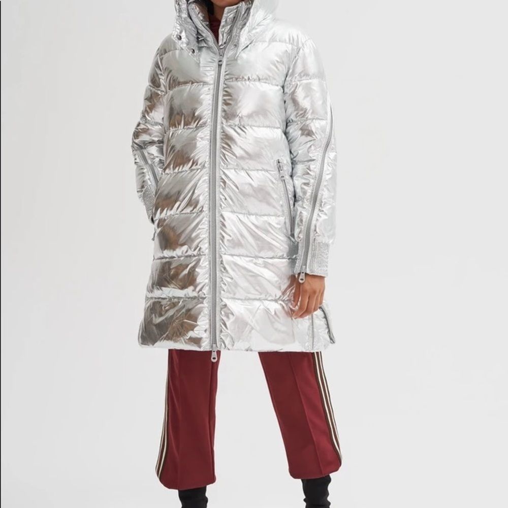 NWOT Noize Silver Metallic Parka